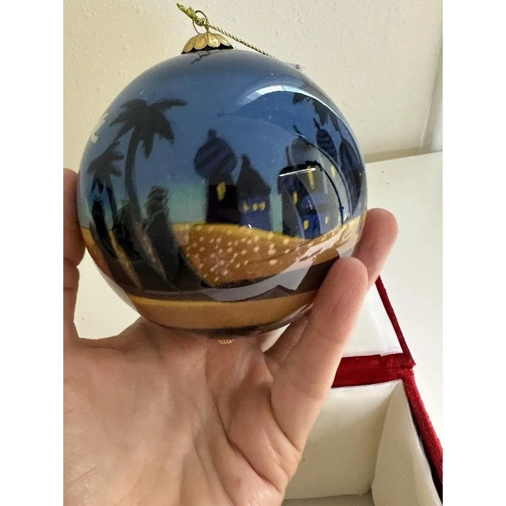 Li Bien 2020 Christmas Ornament Nativity Three Wise Men Scene Glass Globe